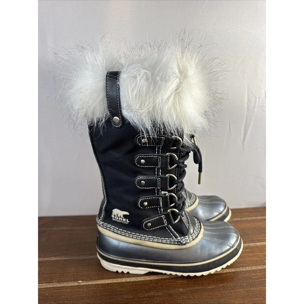 Sorel Joan of Arctic 10th Anniversary Boots Size 6 Waterproof Snow Winter Fur